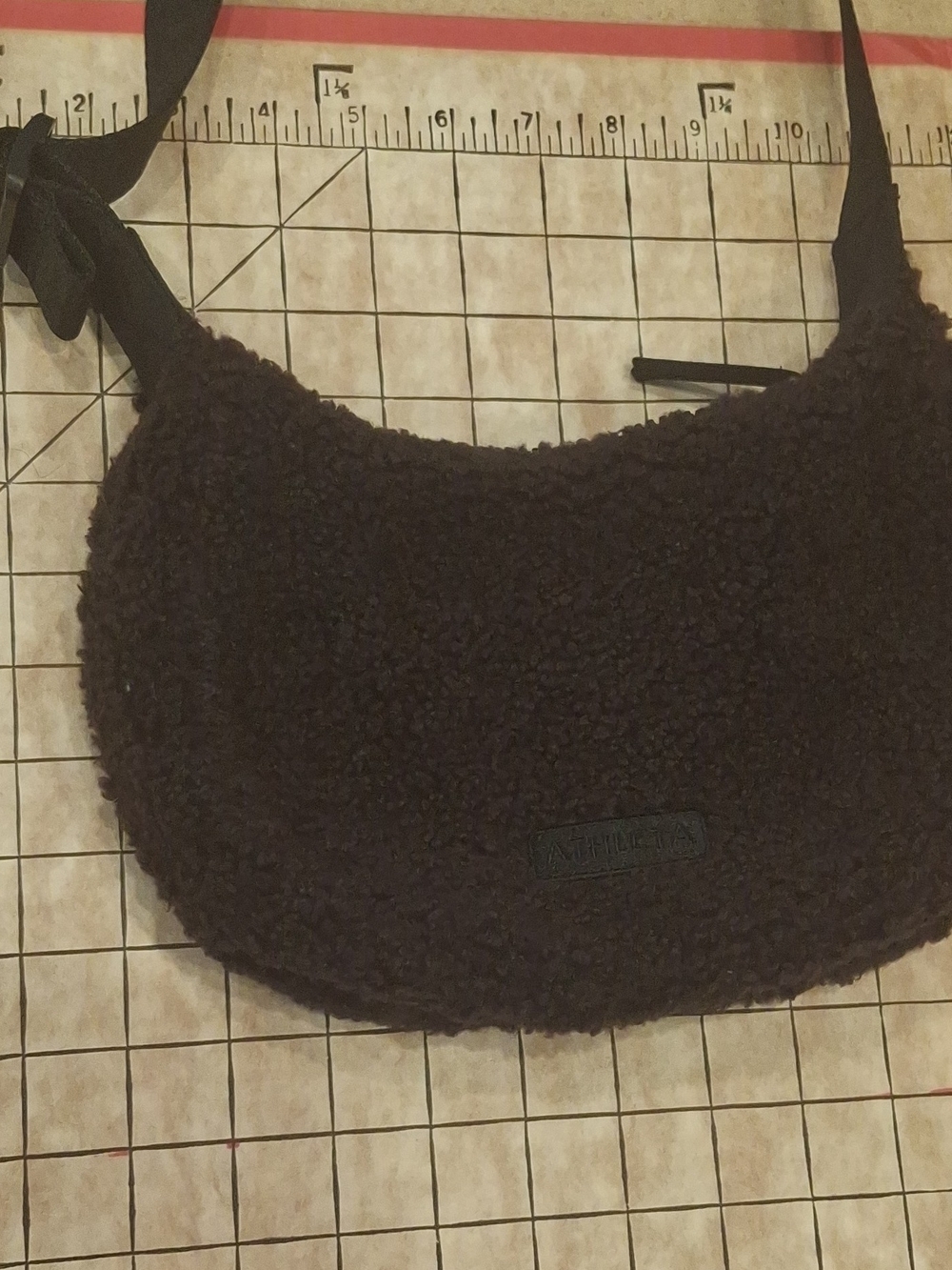 Athleta dark brown sherpa shoulder bag
